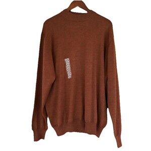 XXL Neiman Marcus Merino Wool Polo Sweater RUST color  LANE BORGOSESIA  Italy